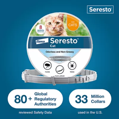 Product Seresto® Cat Vet-Recommended Flea and Tick Treatment and Prevention Collar for Cats /  2-Pack