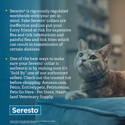 Product Seresto® Cat Vet-Recommended Flea and Tick Treatment and Prevention Collar for Cats /  2-Pack