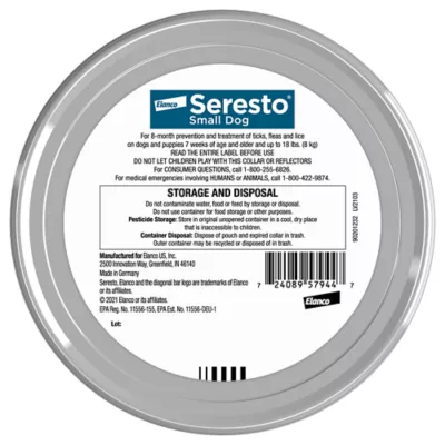 Product Seresto Dog Vet-Recommended Flea and Tick Treatment and Prevention Collar for Small Dogs /  2-Pack