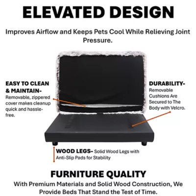 Club Nine Pets Roma Elevated Orthopedic Dog Bed - Image 6
