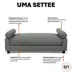 Club Nine Pets Uma Orthopedic Settee Dog Bed image thumbnail 6