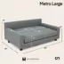 Club Nine Pets Metro Gray Sofa Orthopedic Extra Large Dog Bed image thumbnail 10