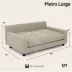 Club Nine Pets Metro Gray Sofa Orthopedic Extra Large Dog Bed image thumbnail 10