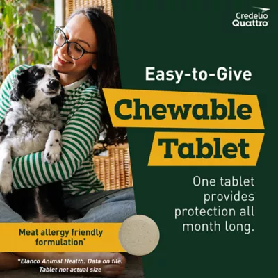 Product Credelio Quattro Chewable Tablets for Dogs - 12.1-25 lbs, Orange Box