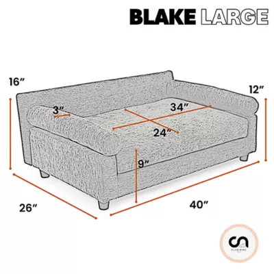  Club Nine Pets Blake Orthopedic Dog Sofa Bed - Image 8