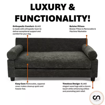  Club Nine Pets Blake Orthopedic Dog Sofa Bed - Image 9