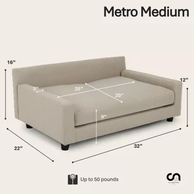 Club Nine Pets Metro Gray Sofa Orthopedic Extra Large Dog Bed - Image 10