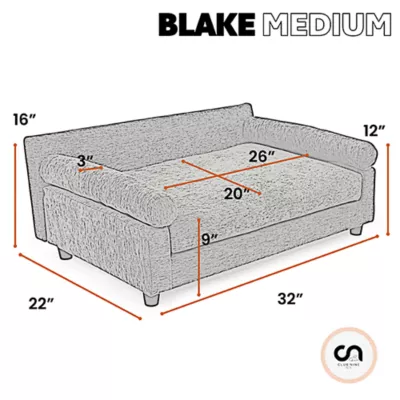  Club Nine Pets Blake Orthopedic Dog Sofa Bed - Image 9