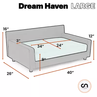 Club Nine Pets Dream Haven Orthopedic Dog Couch Bed - Image 7