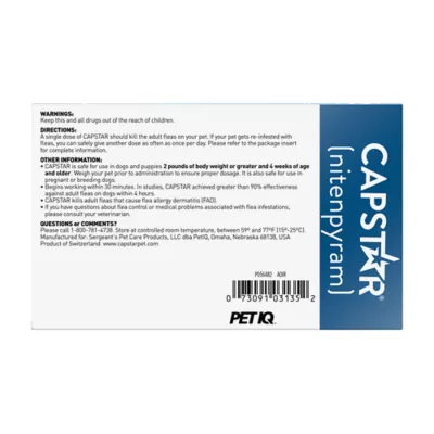 Product Capstar™ 2-25 Lb Dog Flea Treatment