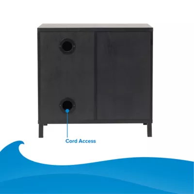 Product Top Fin® Bow Front Raven Oak Finish Aquarium Stand