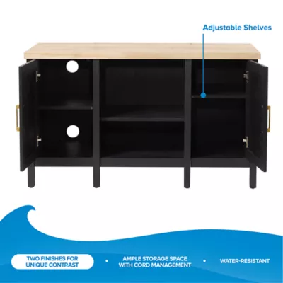 Product Top Fin® Bow Front Raven Oak Finish Aquarium Stand