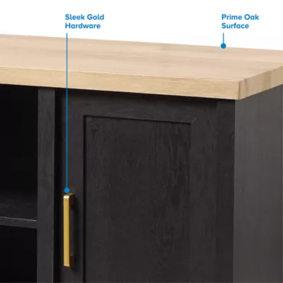 Product Top Fin® Bow Front Raven Oak Finish Aquarium Stand