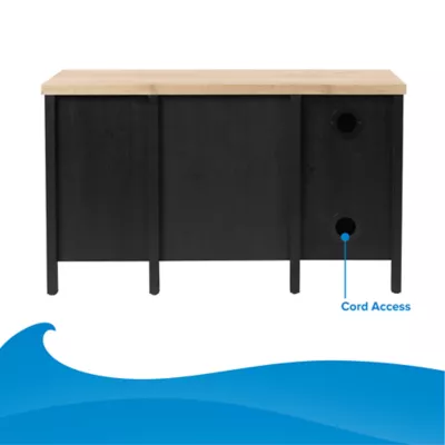 Product Top Fin® Bow Front Raven Oak Finish Aquarium Stand