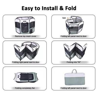 Jespet Collapsible Soft-Sided Playpen W/Carry Bag - Image 3