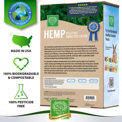 Product Small Pet Select Hemp Pelleted, Non Clumping, Biodegradable Small Pet Bedding
