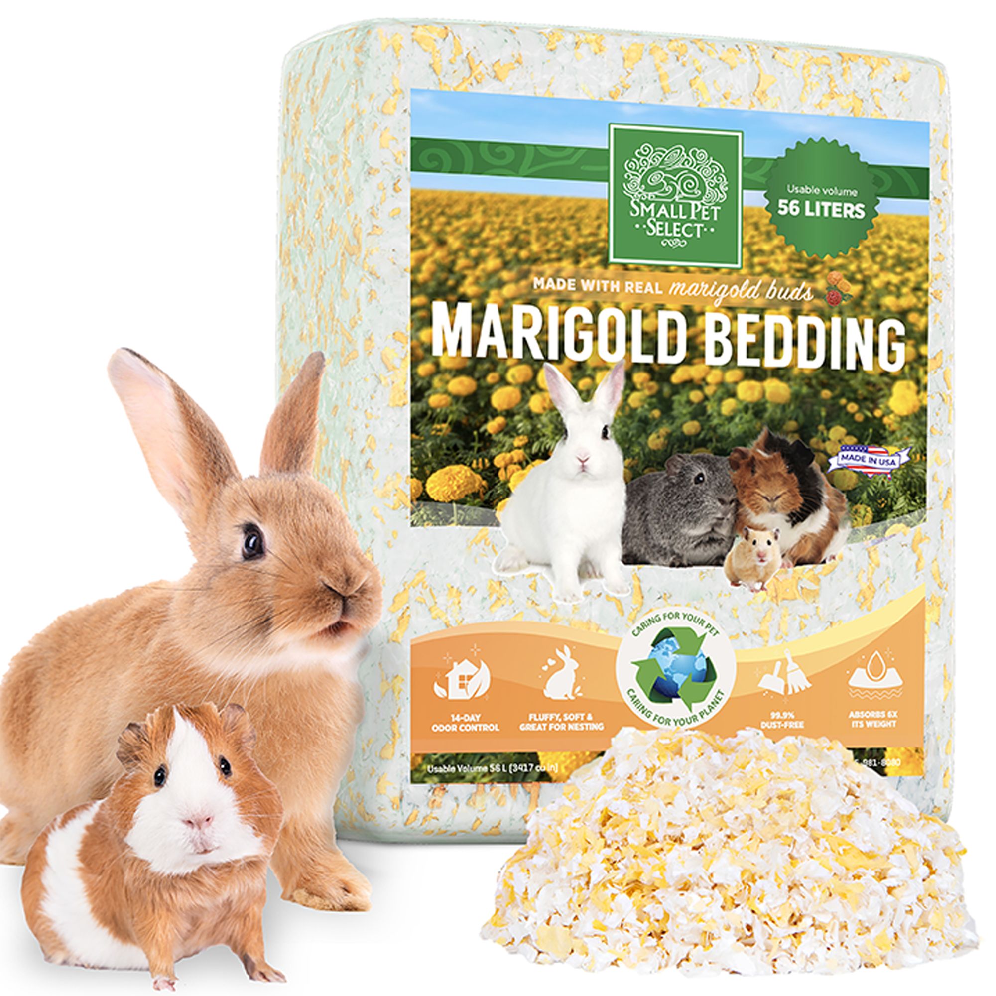 Small Pet Select Natural Paper Small Pet Bedding with Real Marigold Buds - thumbnail 2