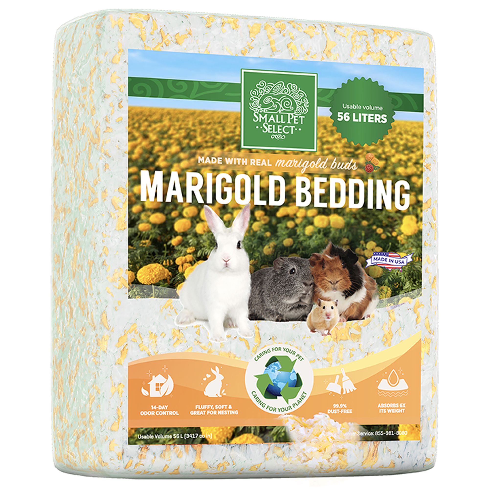 Small Pet Select Natural Paper Small Pet Bedding with Real Marigold Buds - thumbnail 6