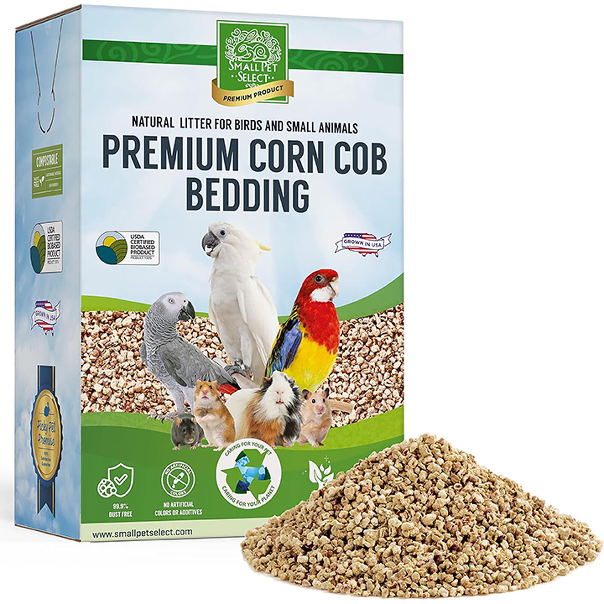 Small Pet Select 100% Natural Corn Cob Bedding - Chicken Coop Bedding - thumbnail 2