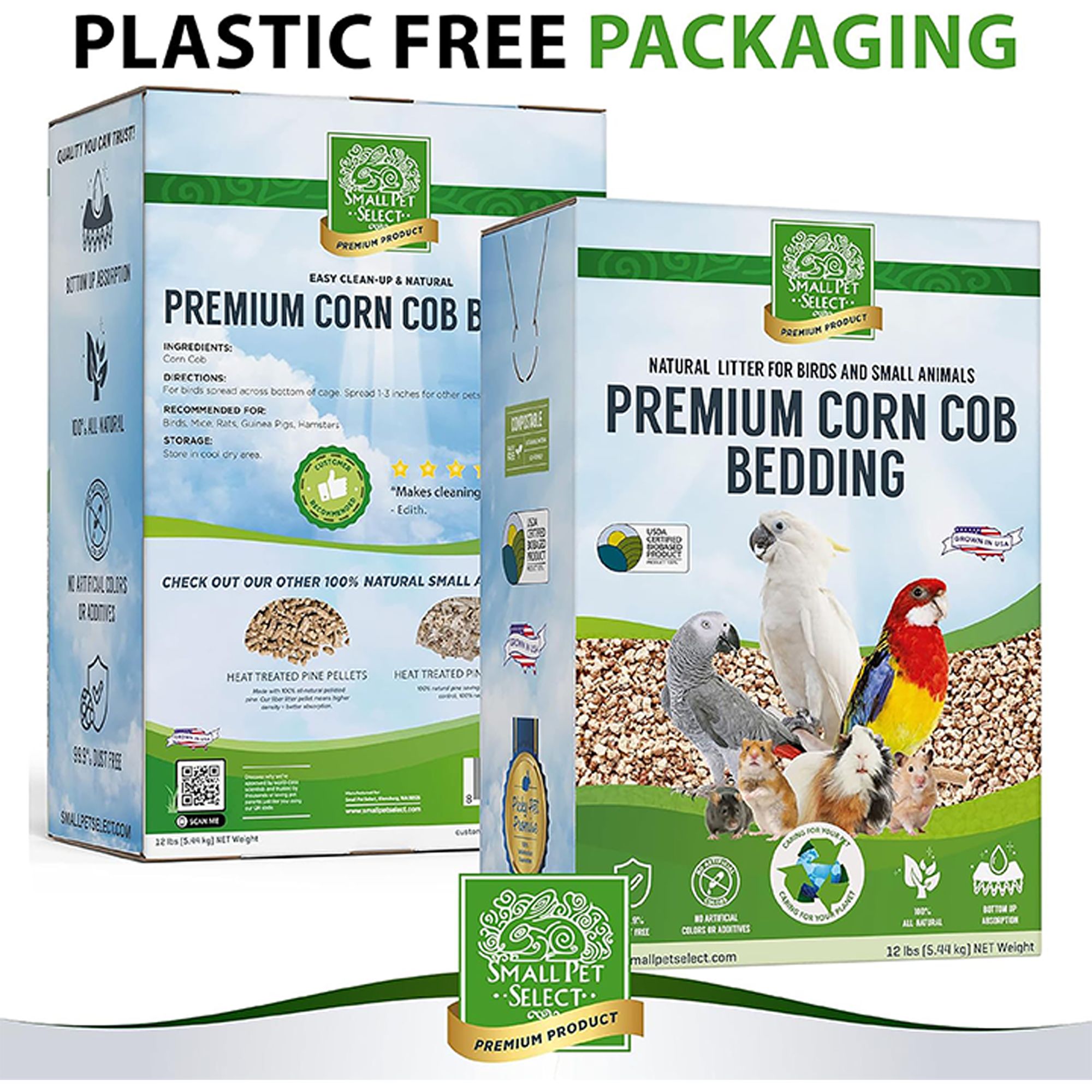Small Pet Select 100% Natural Corn Cob Bedding - Chicken Coop Bedding - thumbnail 7