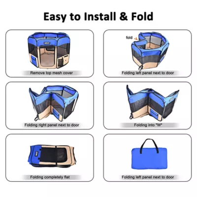 Product Jespet Collapsible Soft-Sided Playpen W/Carry Bag
