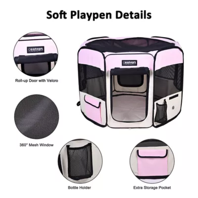 Product Jespet Collapsible Soft-Sided Playpen W/Carry Bag