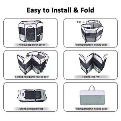 Jespet Collapsible Soft-Sided Playpen W/Carry Bag - Image 3