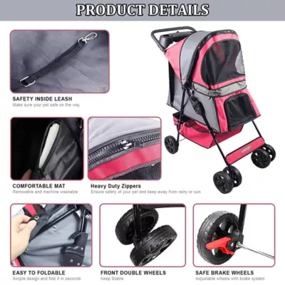 Product Jespet 4-Wheel Pet Stroller