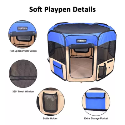 Product Jespet Collapsible Soft-Sided Playpen W/Carry Bag