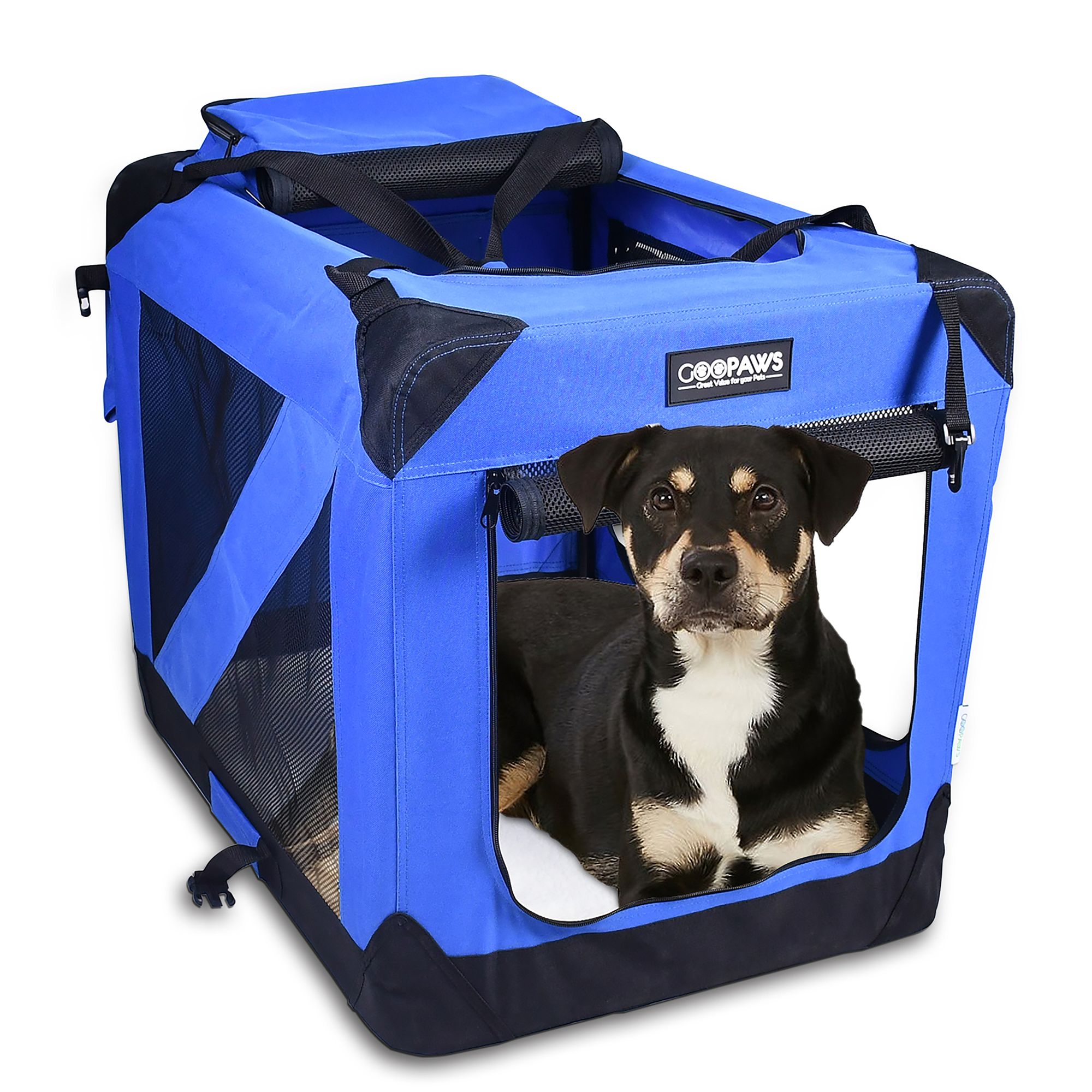 Jespet 3-Door Dog Crate - Folding Metal Kennel