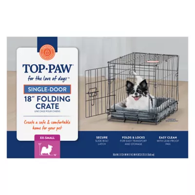 Top Paw® Single Door Folding Wire Dog Crate - Leak Prof Tray; Metal, Collapsible, X-Small - XX Large - Image 7