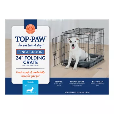 Top Paw® Single Door Folding Wire Dog Crate - Leak Prof Tray; Metal, Collapsible, X-Small - XX Large - Image 7
