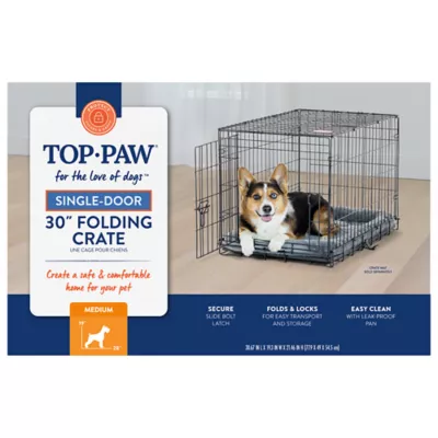 Top Paw® Single Door Folding Wire Dog Crate - Leak Prof Tray; Metal, Collapsible, X-Small - XX Large - Image 7