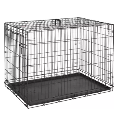Top Paw® Single Door Folding Wire Dog Crate - Leak Prof Tray; Metal, Collapsible, X-Small - XX Large - Image 1