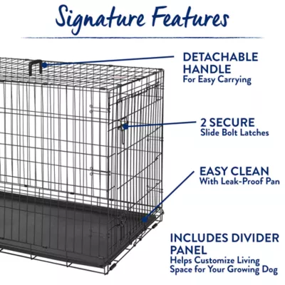 Top Paw® Single Door Folding Wire Dog Crate - Leak Prof Tray; Metal, Collapsible, X-Small - XX Large - Image 5