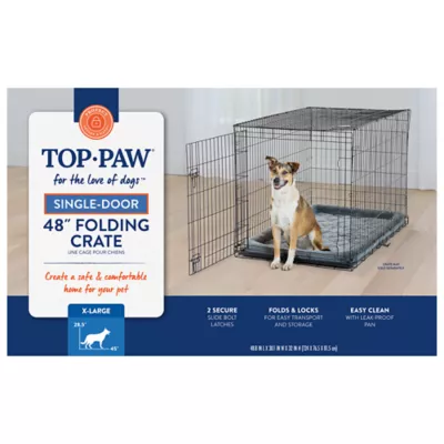 Top Paw® Single Door Folding Wire Dog Crate - Leak Prof Tray; Metal, Collapsible, X-Small - XX Large - Image 7