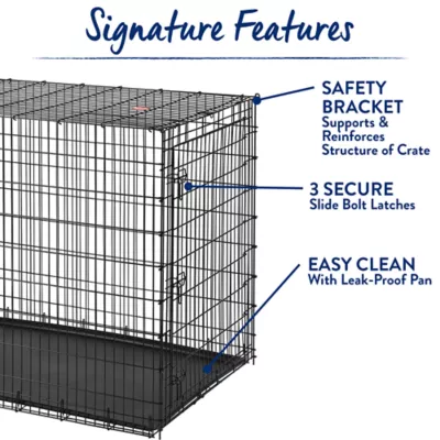 Top Paw® Single Door Folding Wire Dog Crate - Leak Prof Tray; Metal, Collapsible, X-Small - XX Large - Image 5