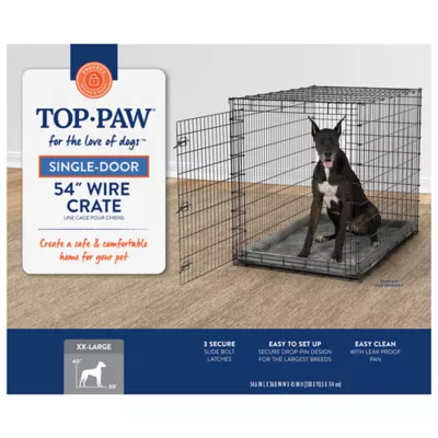Top Paw® Single Door Folding Wire Dog Crate - Leak Prof Tray; Metal, Collapsible, X-Small - XX Large - Image 7