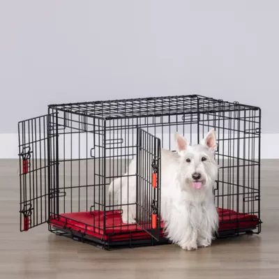KONG® Ultra-Strong & Durable Double Door Wire Dog Crate w/ Divider Panel - Small, Medium, Large, X-L - Image 1