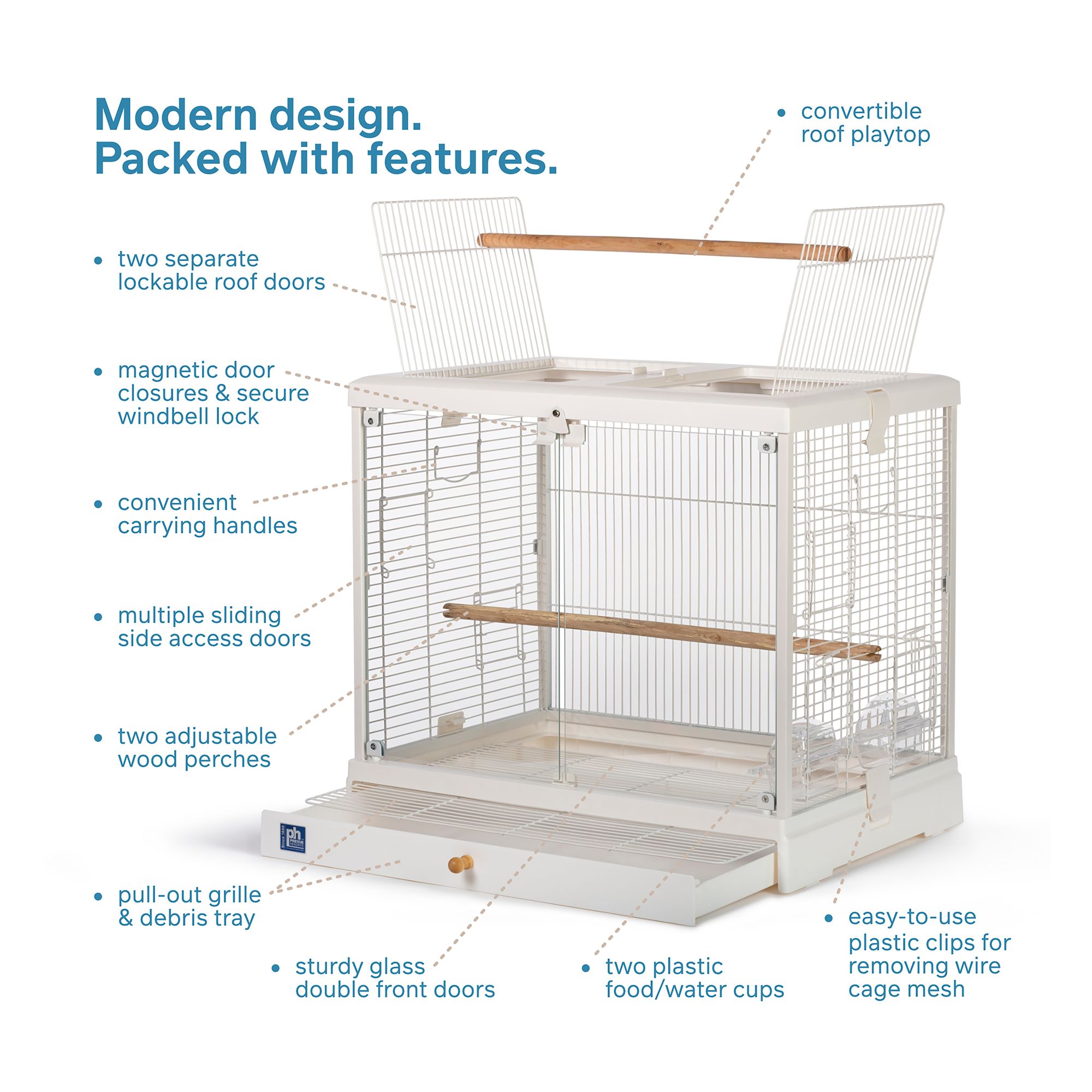 Prevue Pet Products Crystal Palace Luxe for Medium Birds - thumbnail 3