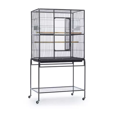 Product Prevue Pet Products Powder Coated Steel Construction Flight Cage with Stand Black Hammertone