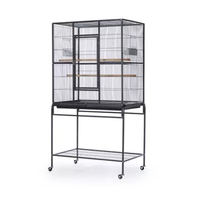 Product Prevue Pet Products Powder Coated Steel Construction Flight Cage with Stand Black Hammertone