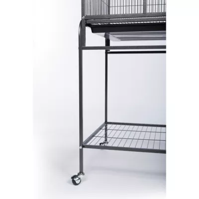 Product Prevue Pet Products Powder Coated Steel Construction Flight Cage with Stand Black Hammertone