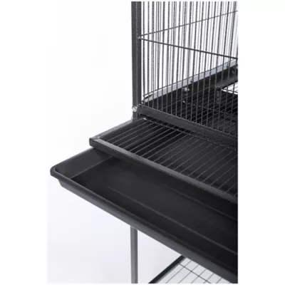 Product Prevue Pet Products Powder Coated Steel Construction Flight Cage with Stand Black Hammertone