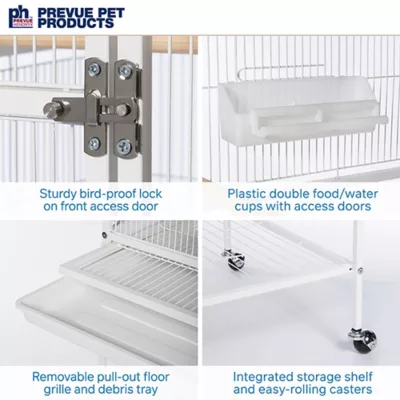 Product  Prevue Pet Products Flight Cage with Stand White