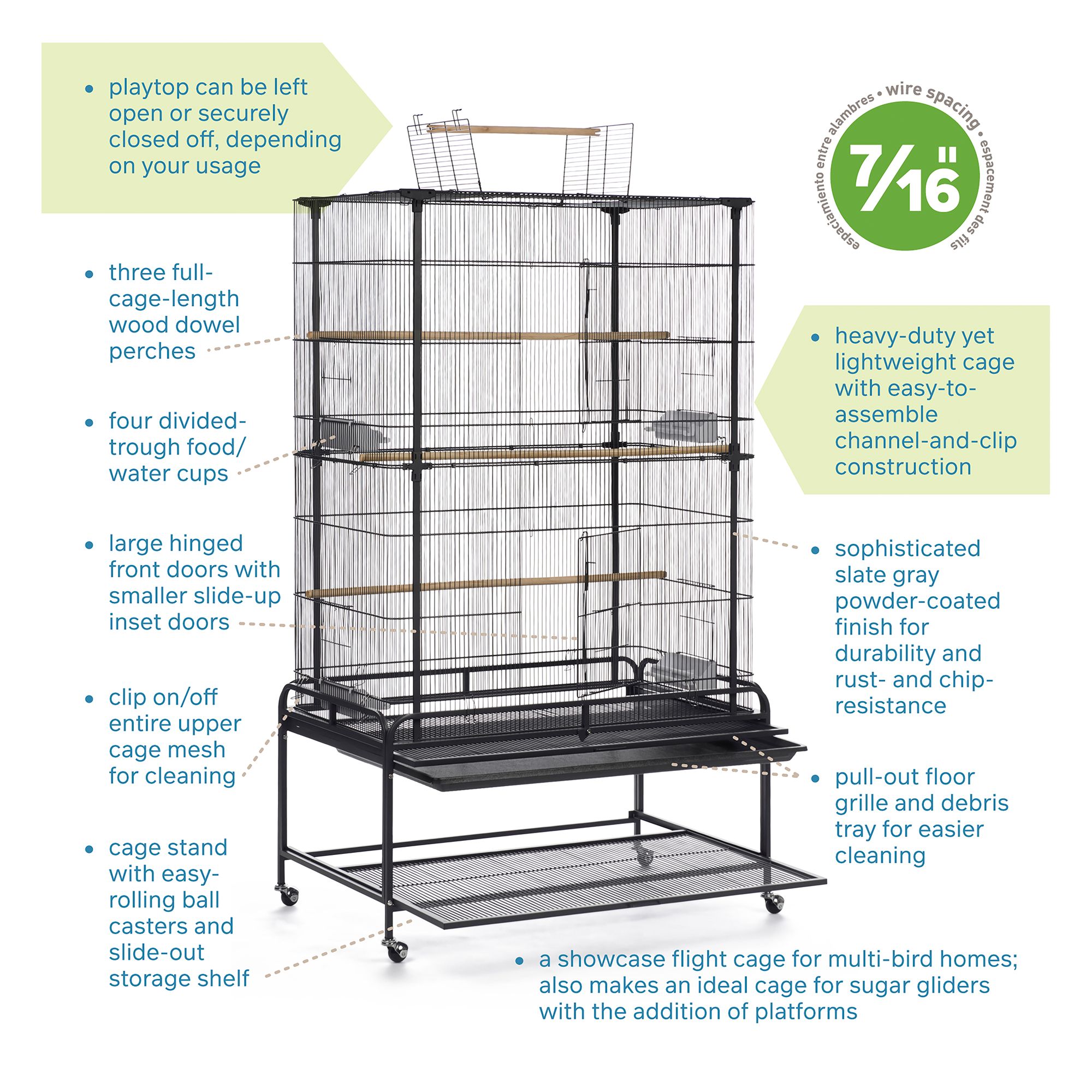 Prevue Pet Products Playtop Flight Cage - thumbnail 2