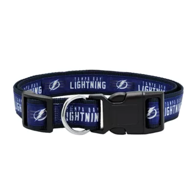 Pets First NHL Tampa Bay Lightning Satin Dog Collar - Image 1