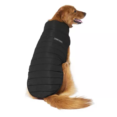 Canada Pooch Reversible Puffer Dog Vest - Black & Red - Image 2