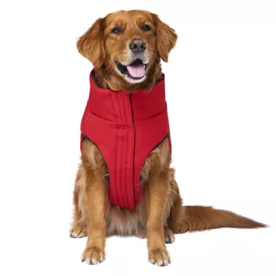 Canada Pooch Reversible Puffer Dog Vest - Black & Red - Image 3