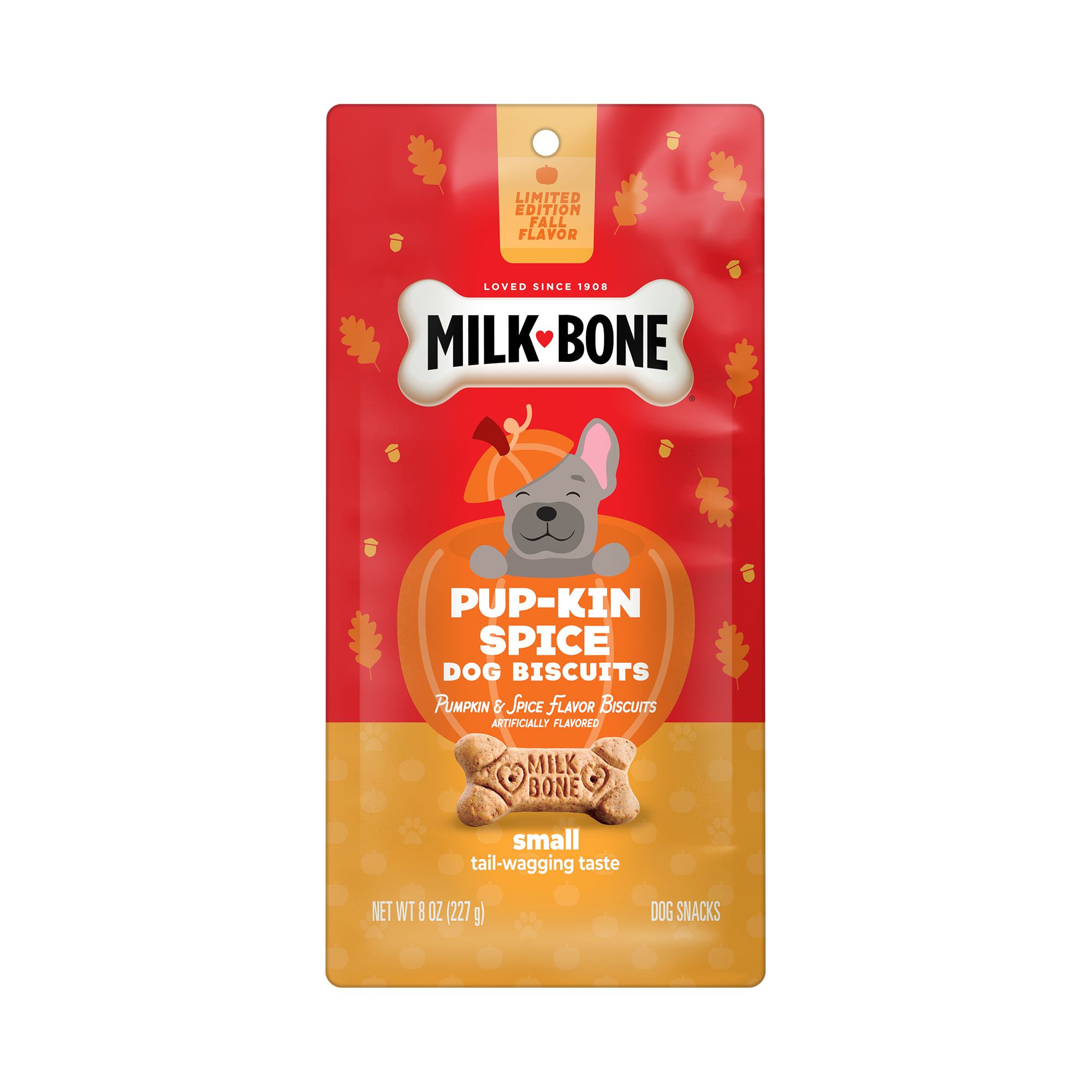 Milk-Bone Pumpkin Spice Biscuit Dog Treats 8 OZ